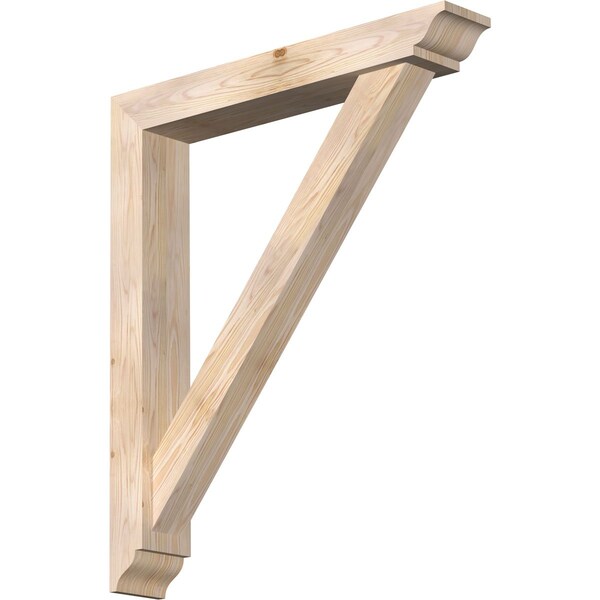 Ekena Millwork Traditional Traditional Smooth Bracket w/ Offset Brace, Douglas Fir, 5 1/2"W x 34"D x 40"H BKT0604X34X40TRA01SDF - main